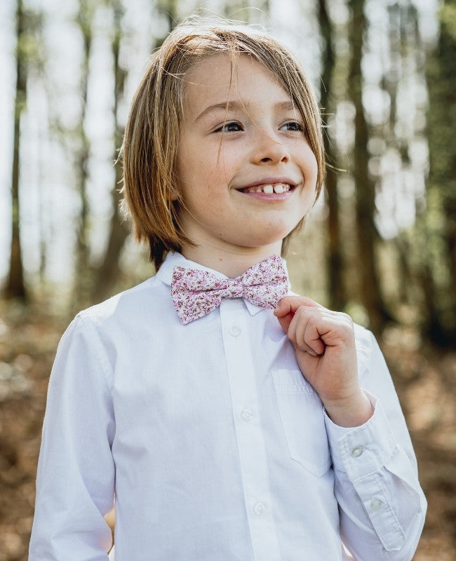 Noeud Papillon Liberty Rose n°4 Enfant en Coton «Gaspard»