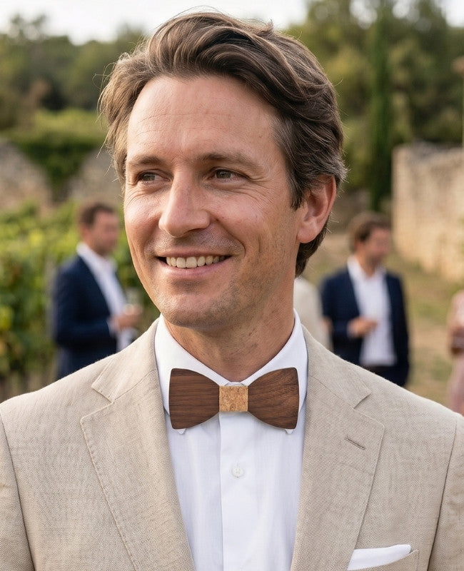 Noeud Papillon Liège Homme en Bois «Ambroise»