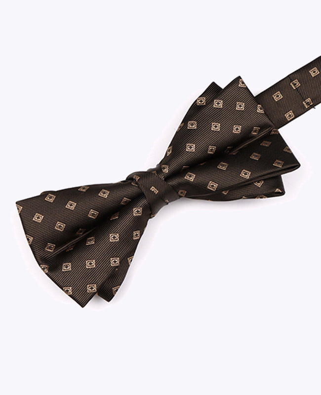 Fluga Brun n°2 Mönstrad Herr i Polyester «Edmond»