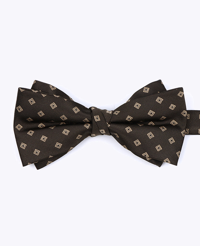 Fluga Brun n°2 mönstrad Herr Polyester «Edmond»