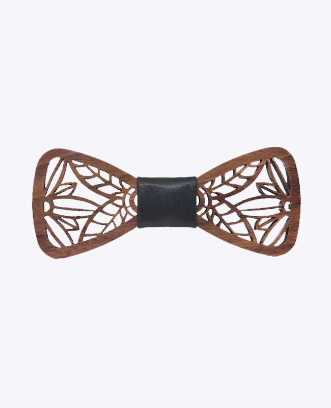 Noeud Papillon Noir Homme en Bois «César»