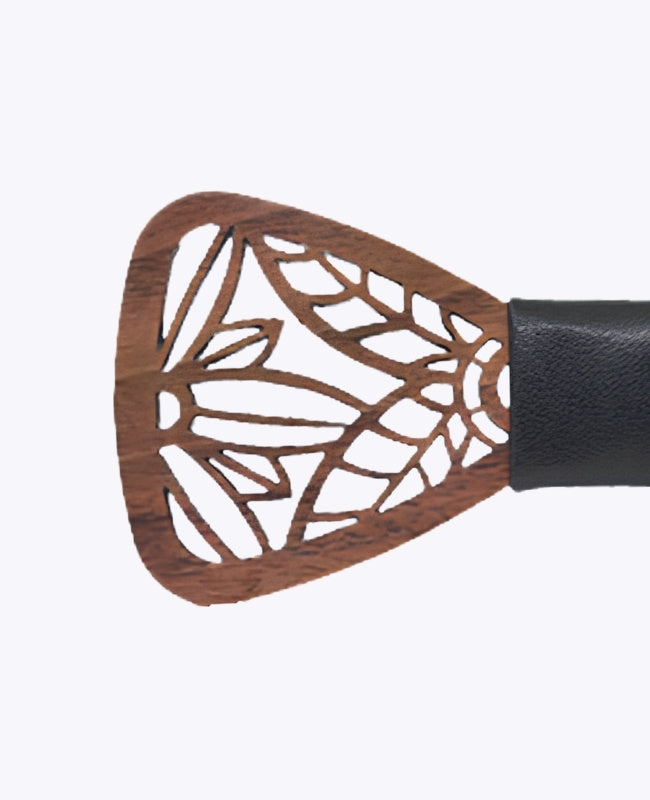 Noeud Papillon Noir Homme en Bois «César»