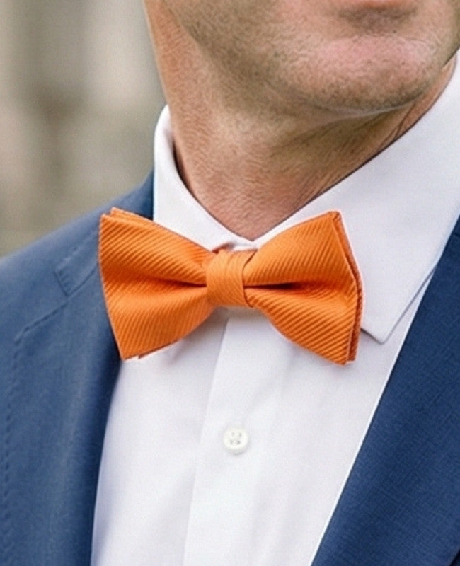 Noeud Papillon Orange Homme en Polyester «Lucien»