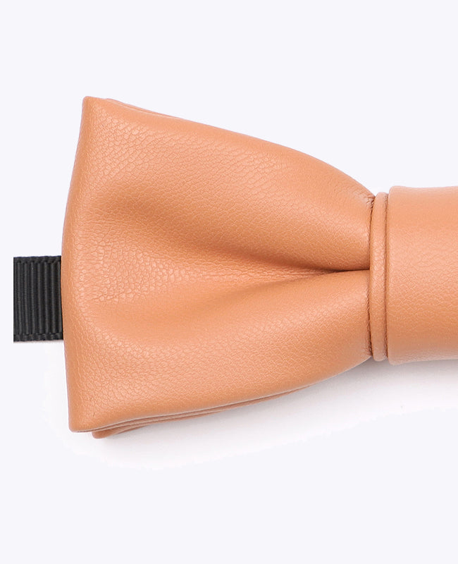 Orange fluga i läder «Achille»