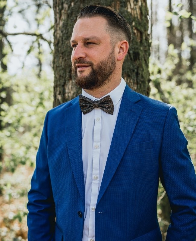 Noeud Papillon à Paillettes Noir n°2 Homme en Polyester «Olive»