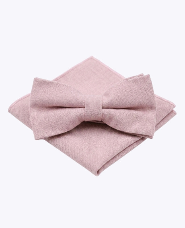 Fluga + Bröstficknäsduk Rosa nr 3 Herr i Bomull »Edgard«