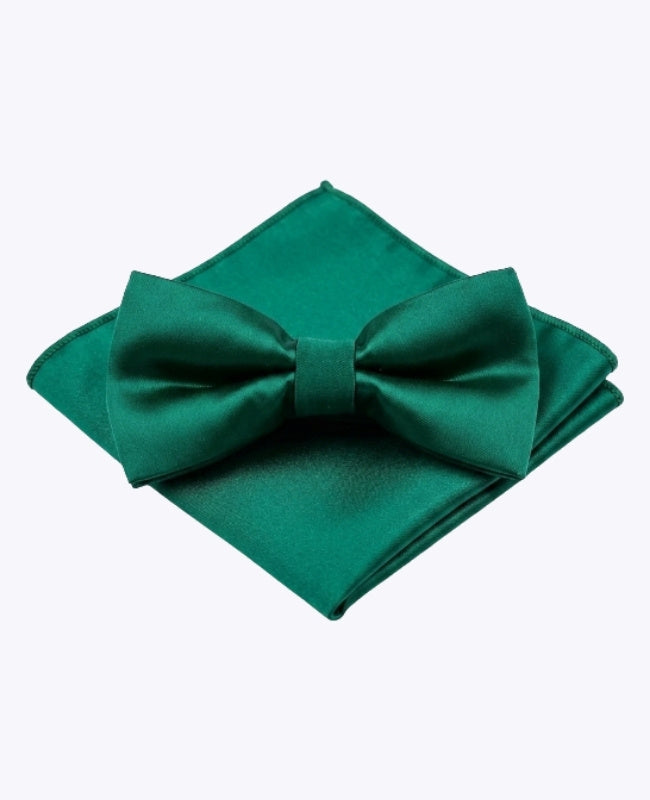 Fluga + Bröstficknäsduk Grön nr 2 Herr i Polyester »Jules«