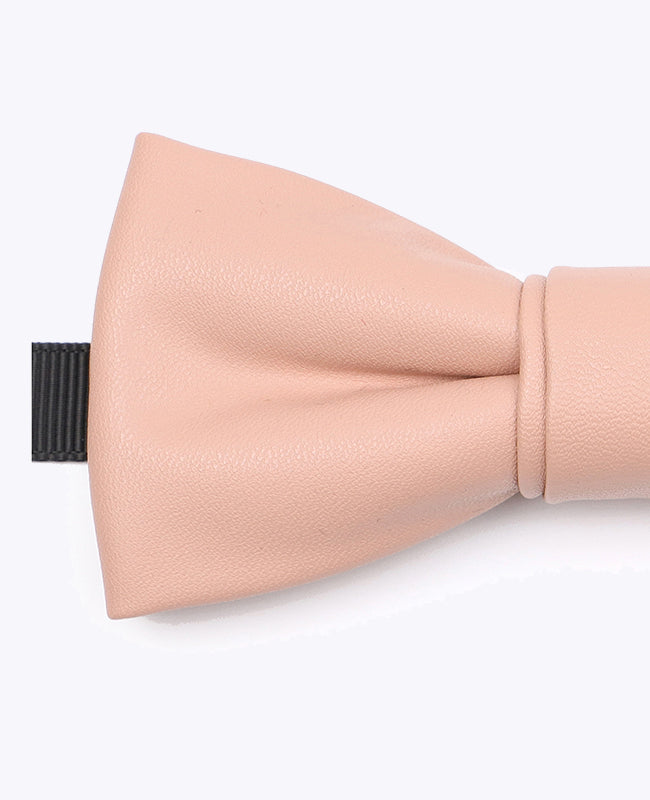 Noeud Papillon Rose Nude Homme en Cuir «Achille»