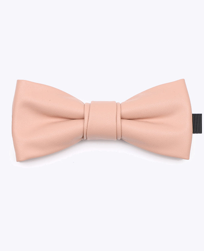 Noeud Papillon Rose Nude Homme en Cuir «Achille»