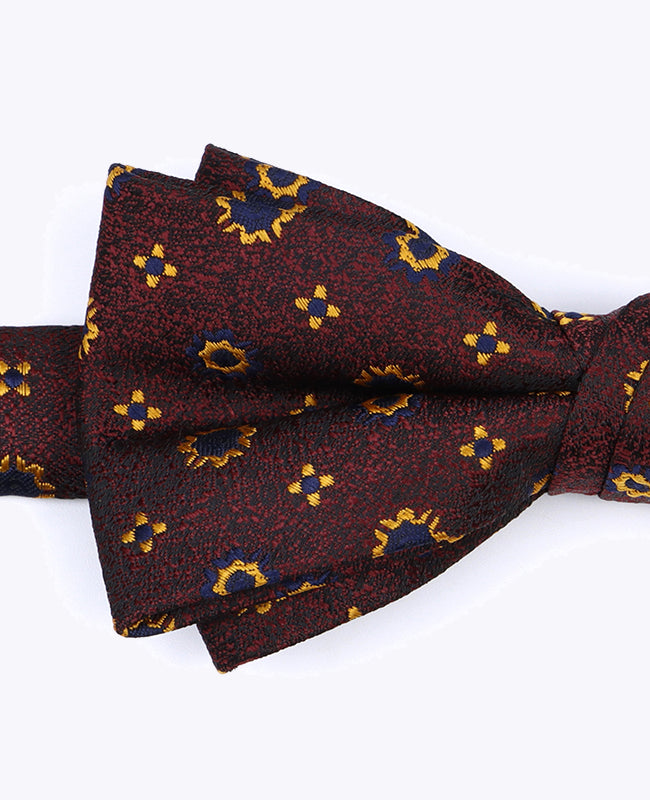 Fluga röd nr 1 med mönster i polyester «Edmond»