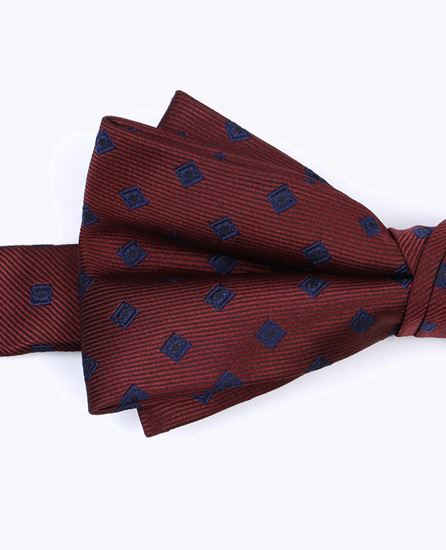 Fluga Röd n°2 Herr mönstrad i Polyester «Edmond»