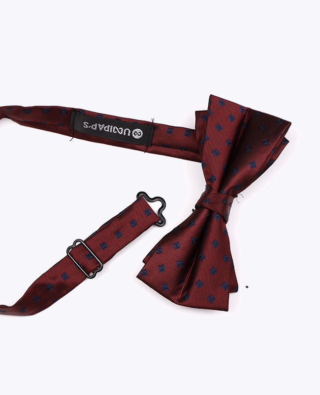 Fluga Röd n°2 Herr mönstrad i Polyester «Edmond»