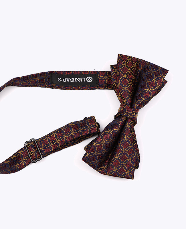 Fluga Röd n°3 Herr mönstrad i Polyester «Edmond»