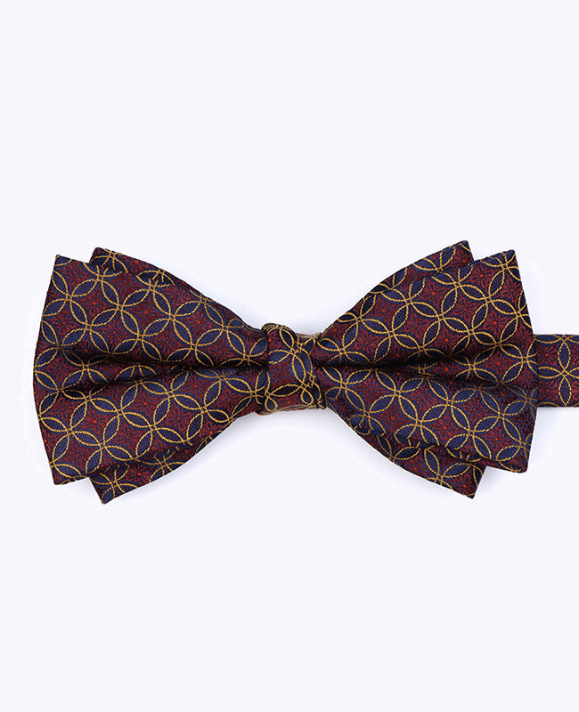 Fluga Röd n°3 Herr mönstrad i Polyester «Edmond»