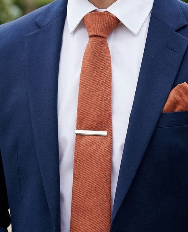 Pince à Cravate Argent en Métal «Victor»