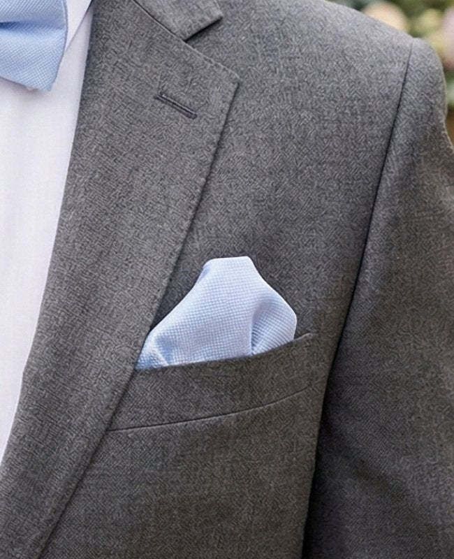 Pochette de Costume Bleu n°3 en Coton «Edgard»