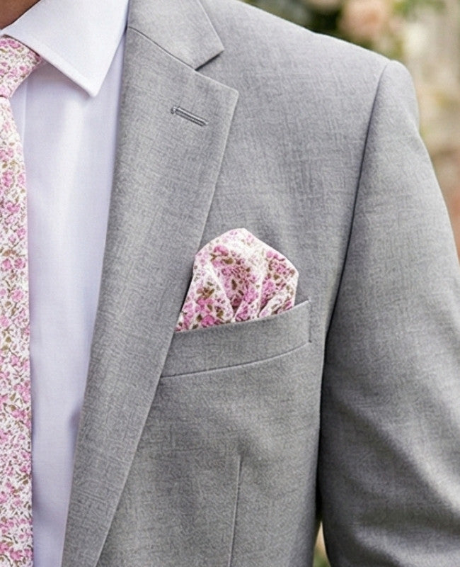 Kavajnäsduk Liberty Rosa n°4 Bomull «Gaspard»