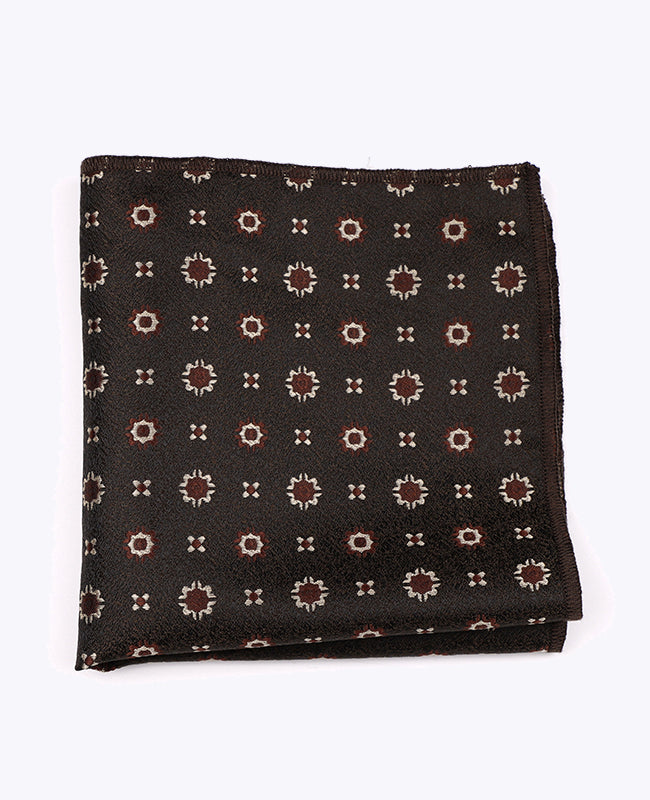 Bröstnäsduk Brun nr 1 med Mönster i Polyester «Edmond»