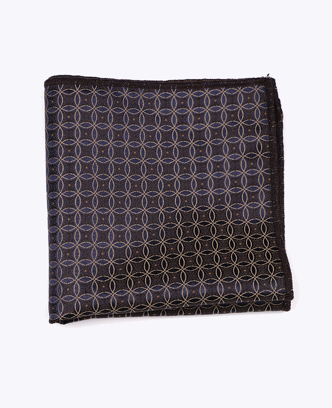 Pochette de Costume Marron n°3 à Motifs en Polyester «Edmond»