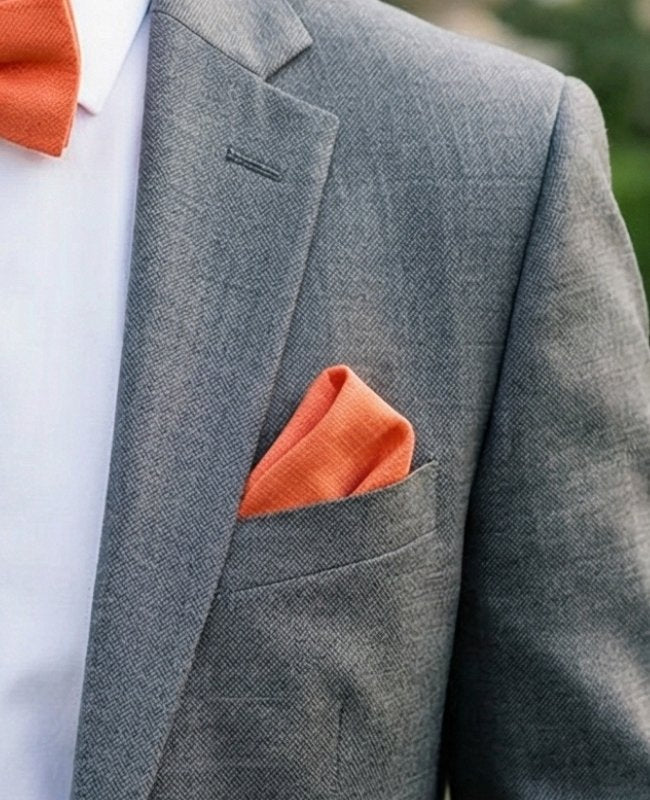 Kavajnäsduk Orange nr 1 i Lin «Basile»