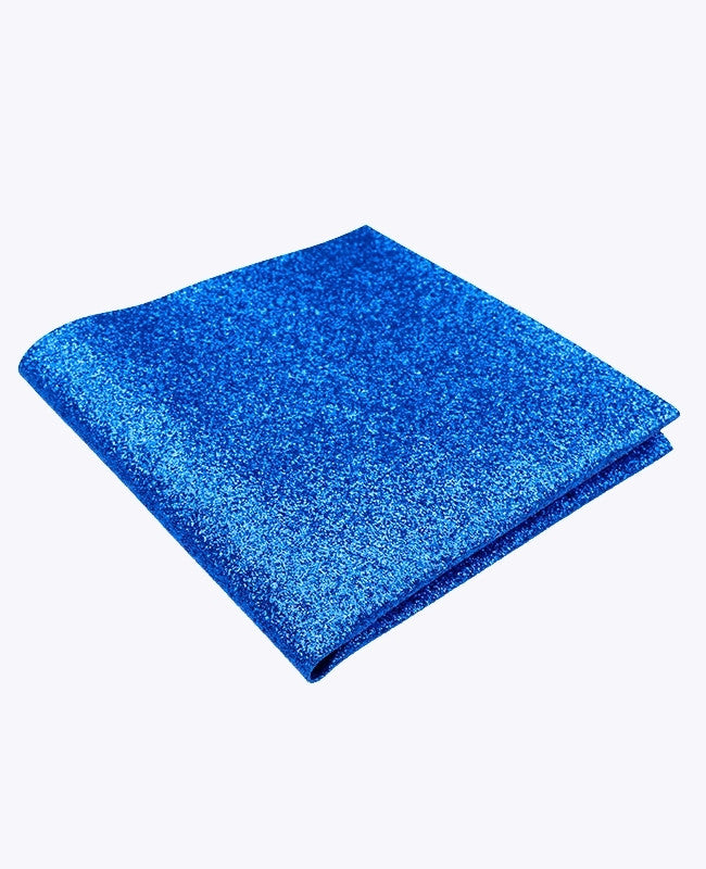 Pochette de Costume à Paillettes Bleu n°1 en Polyester «Olive»