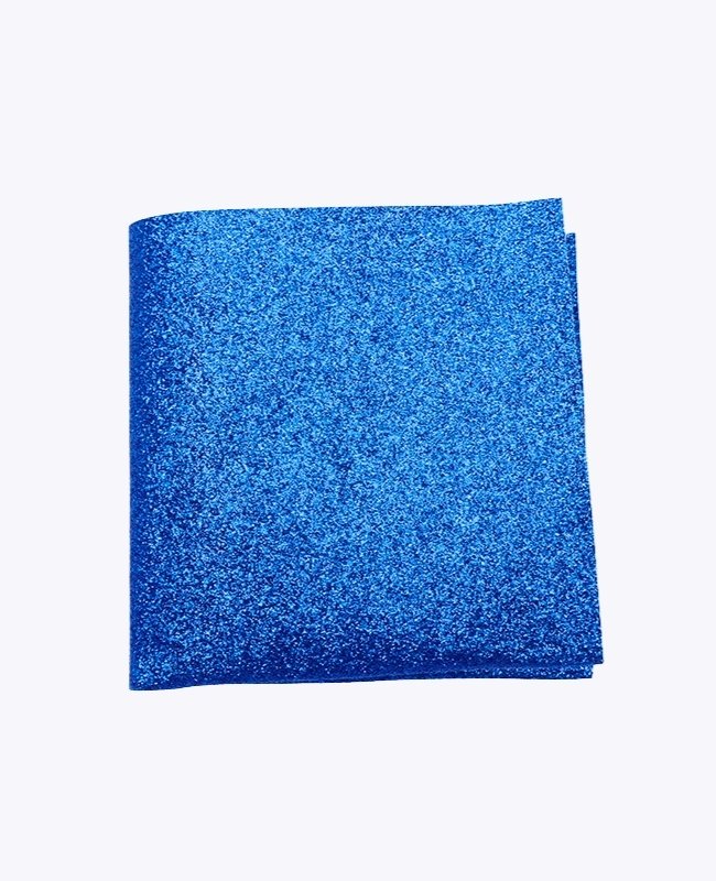 Pochette de Costume à Paillettes Bleu n°1 en Polyester «Olive»