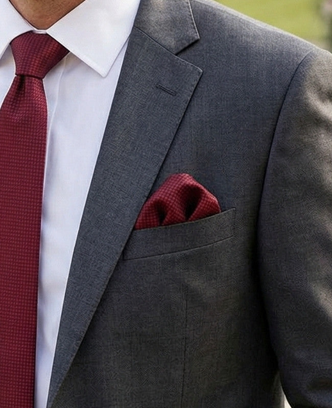 Kavajnäsduk Röd nr 1 i Polyester «Martin»