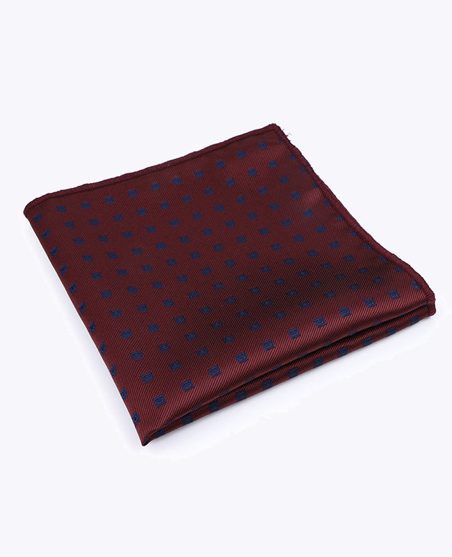 Näsduk Röd n°2 mönstrad i Polyester «Edmond»