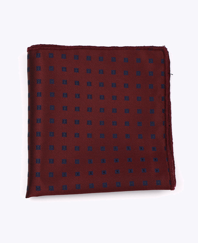 Näsduk Röd n°2 mönstrad i Polyester «Edmond»