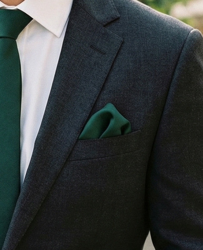 Kavajnäsduk Grön n°4 i Polyester «Anatole»
