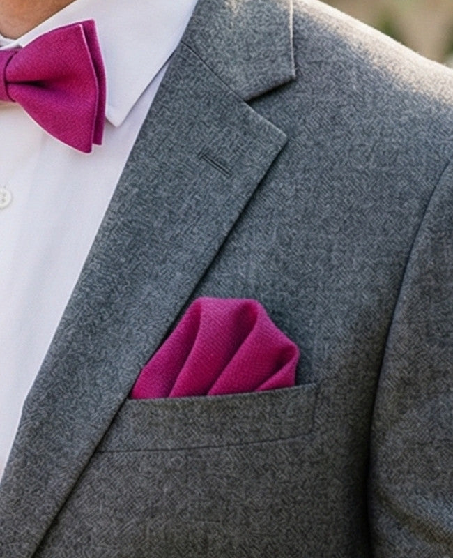 Pochette de Costume Violet n°1 en Lin «Basile»