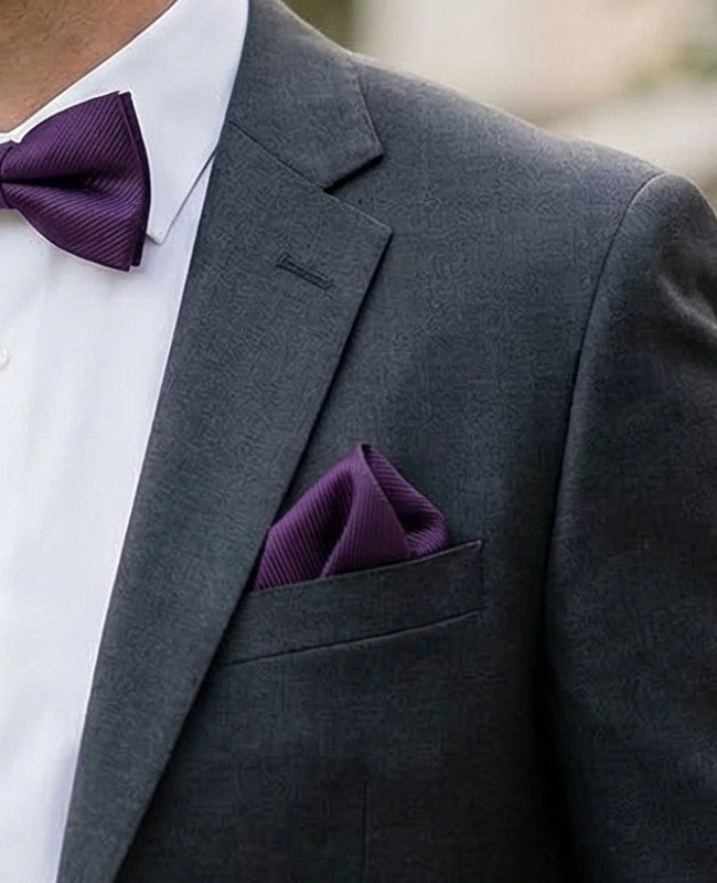 Pochette de Costume Violet n°2 en Polyester «Lucien»