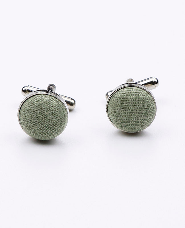 Boutons de Manchette Vert n°2 en Coton | Oscar - Unipap's