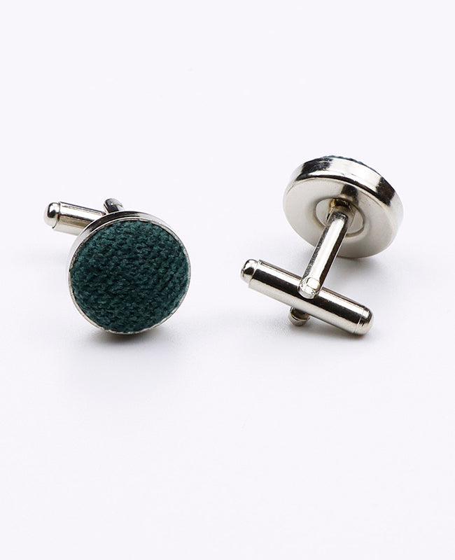 Boutons de Manchette Vert n°1 en Effet Velours | Simon - Unipap's