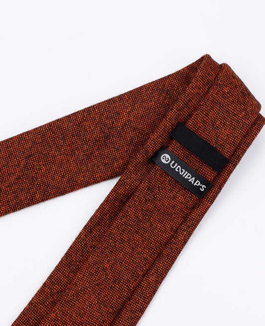 Cravate Orange Homme en Laine | Claude - Unipap's