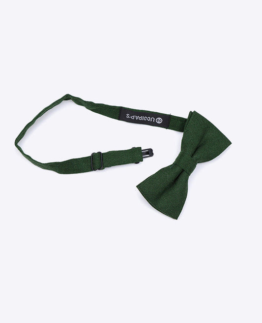 Noeud Papillon Vert n°2 Enfant en Lin | Basile - Unipap's